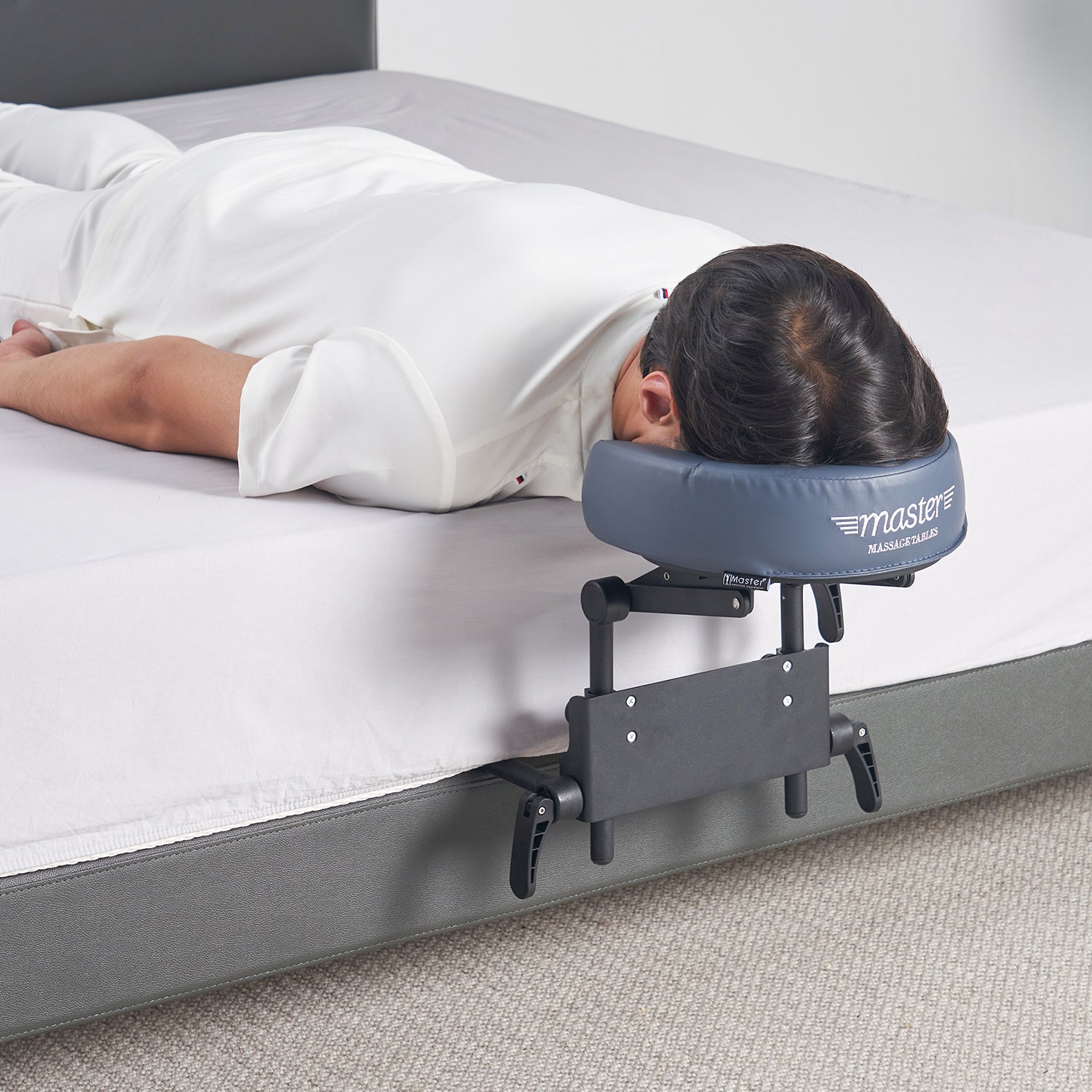 Master Massage hoofdsteun met frame, opzetstuk voor hoofdondersteuning, accessoire voor massage op matras / bed thuis