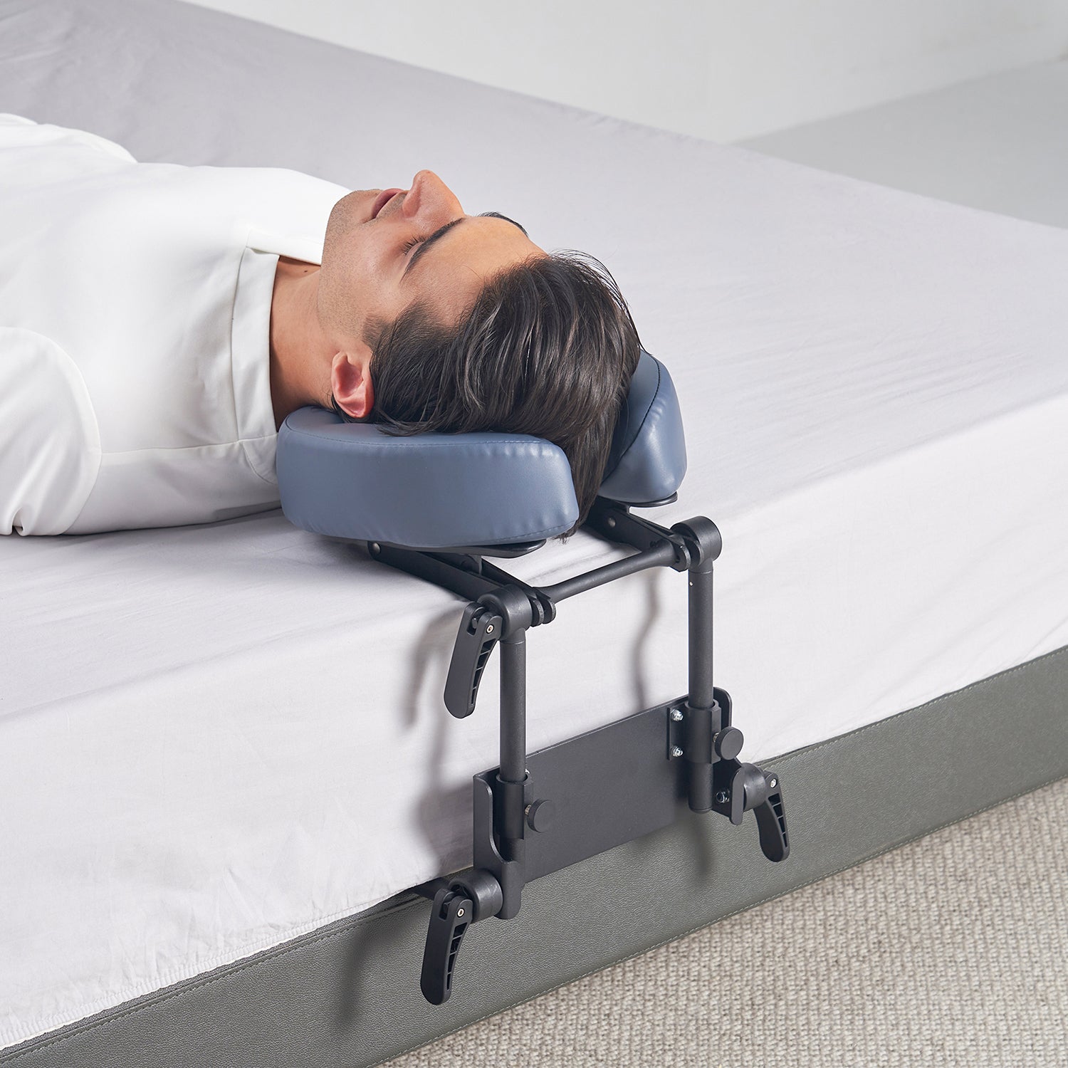Master Massage hoofdsteun met frame, opzetstuk voor hoofdondersteuning, accessoire voor massage op matras / bed thuis