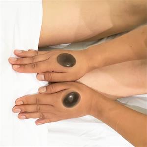 Master Massage basaltsteen in Maltezer vorm voor hotstone-massage, verpakking van 10 stuks