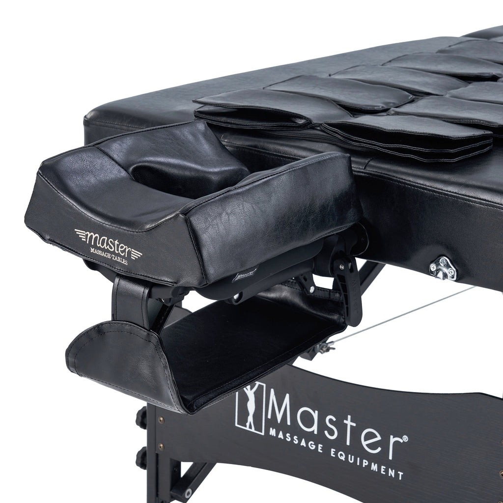 Master Massage 76 cm Monaco Airwave draagbare massagetherapietafel voor stretching van het hele lichaam.