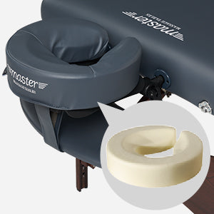Master Massage 71cm NewPort™ mobiele massagetafel met sfeerverlichtingspakket, inklapbaar houten onderstel - koningsblauw