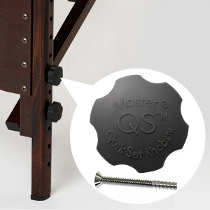 Master Massage 71cm NewPort™ mobiele massagetafel met sfeerverlichtingspakket, inklapbaar houten onderstel - koningsblauw