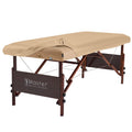 Master Massage Afwasbare, oliebestendige beschermhoes van PU-leer voor massagetafel, beige