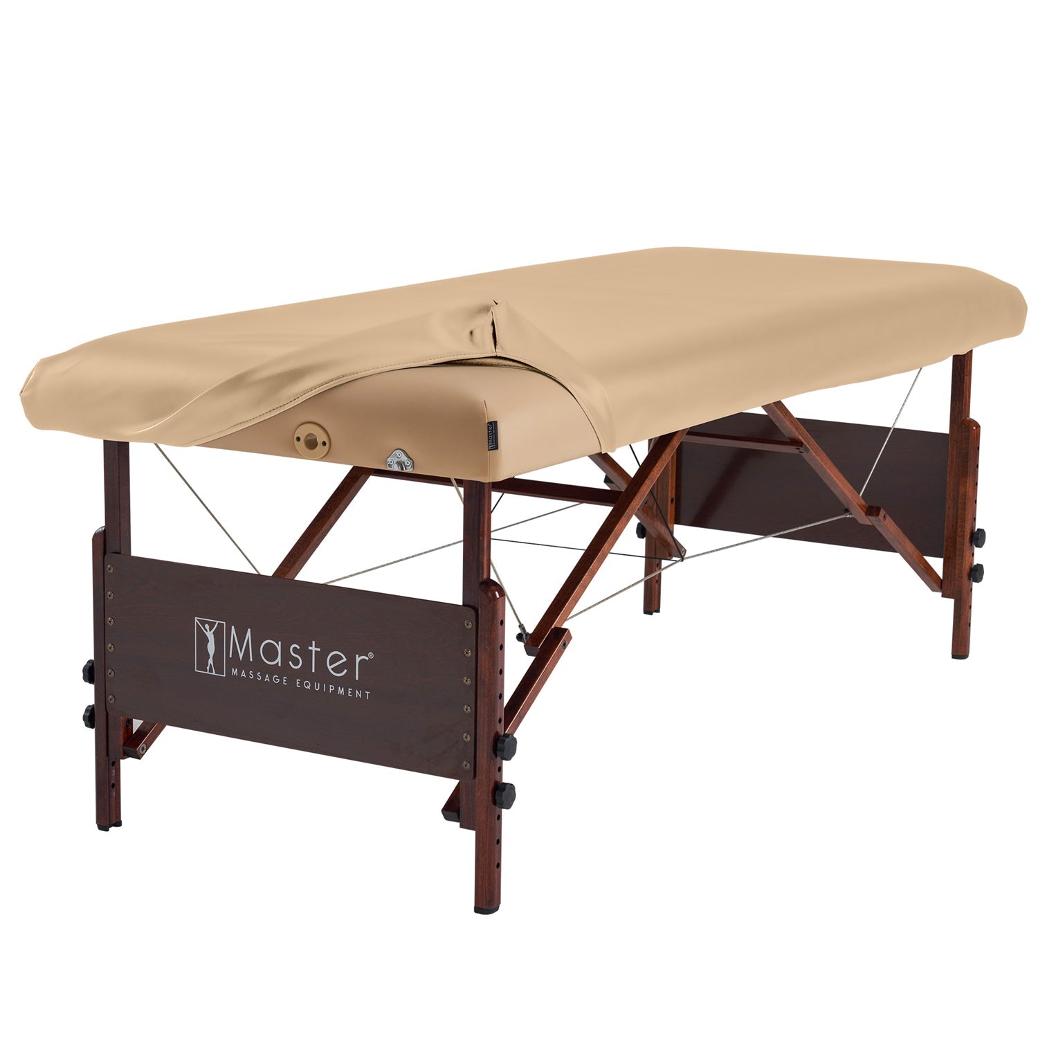 Master Massage afneembare oliebestendige beschermhoes van PU-leer voor massagetafel, koningsblauw