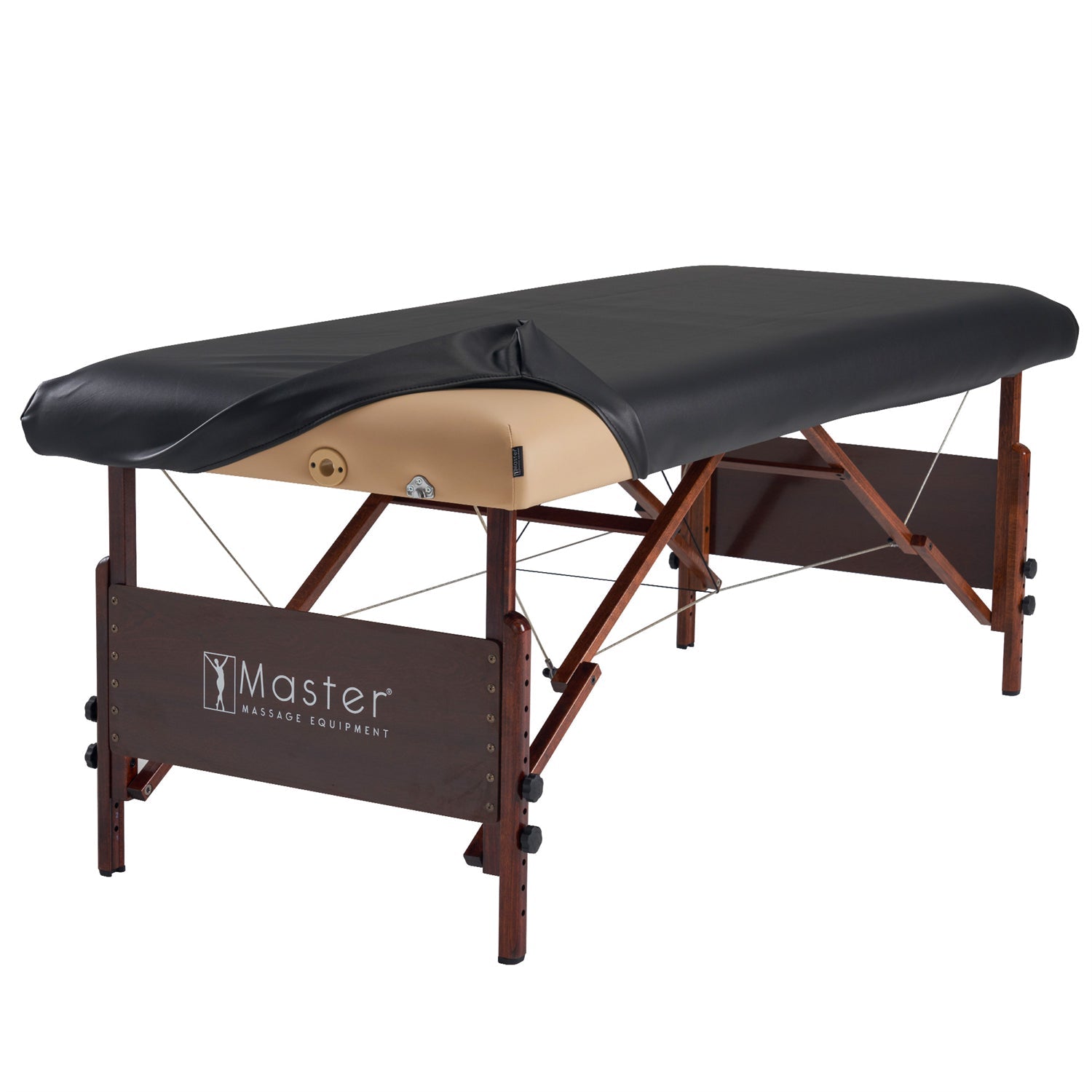 Master Massage afneembare oliebestendige beschermhoes van PU-leer voor massagetafel, koningsblauw