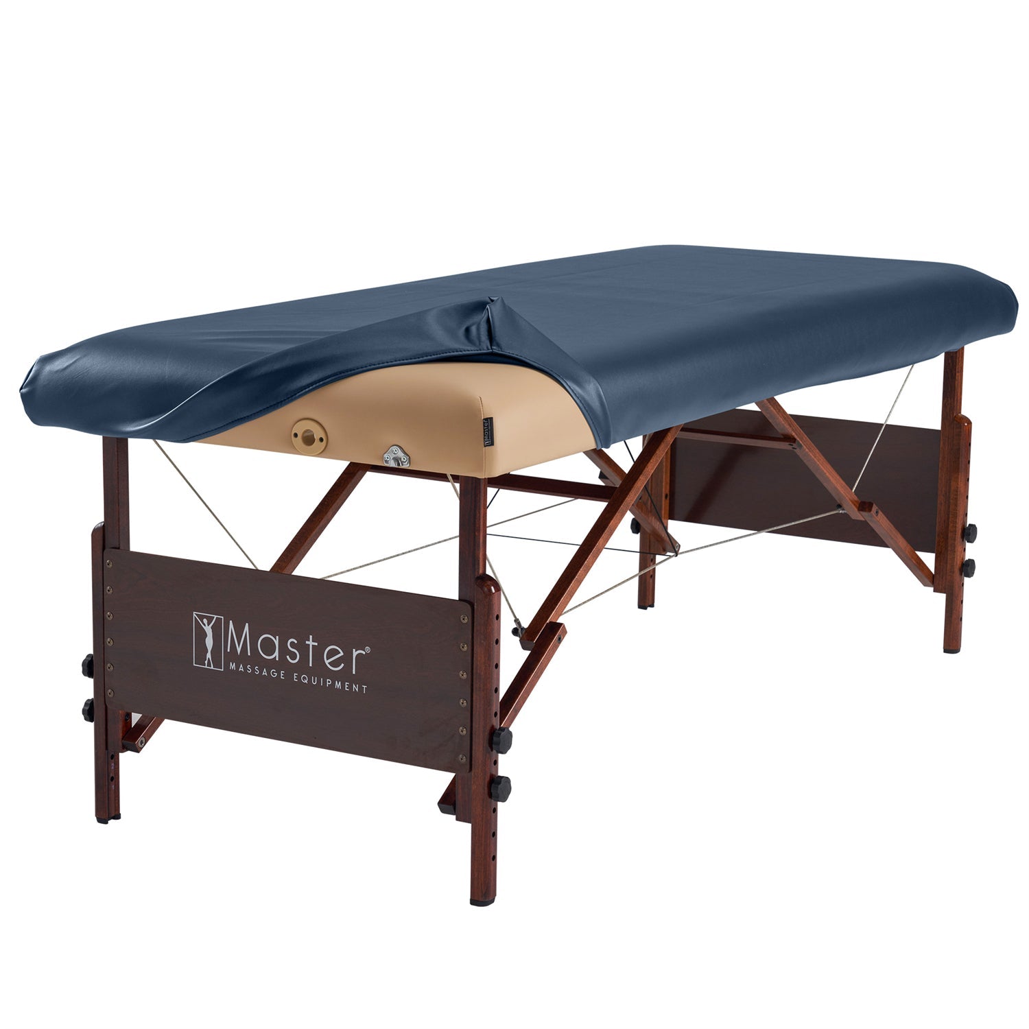Master Massage Afwasbare, oliebestendige beschermhoes van PU-leer voor massagetafel, beige