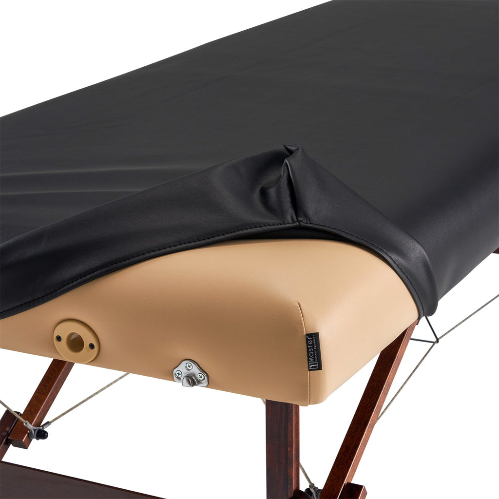 Master Massage afneembare oliebestendige beschermhoes van PU-leer voor massagetafel, koningsblauw
