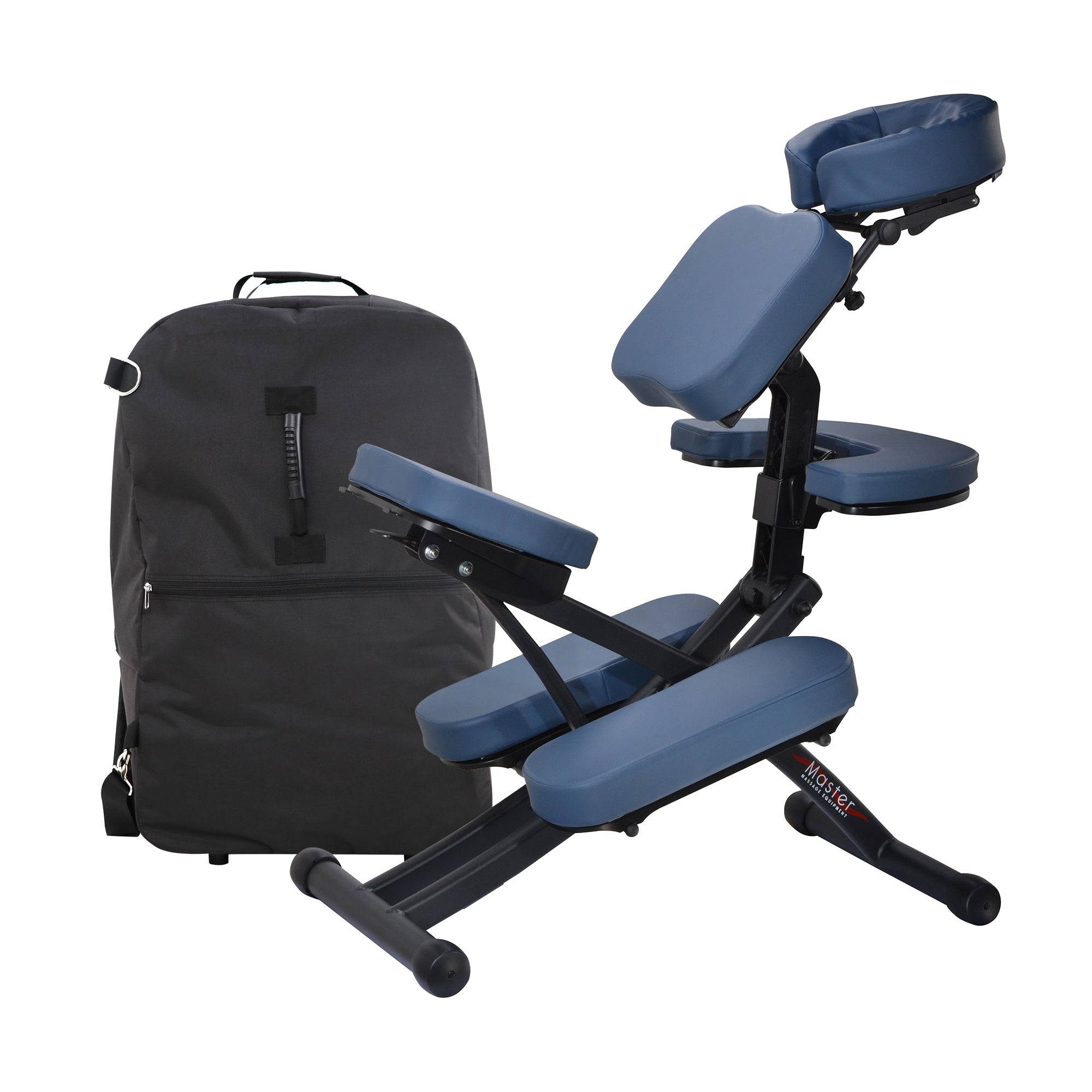 Master Massage Rio™ inklapbare mobiele massagestoel met koffer - koningsblauw