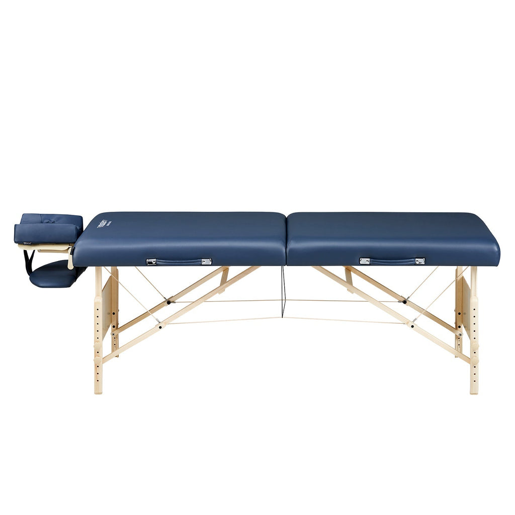 Master Massage 71cm Coronado™ mobiele massagetafel pakket met inklapbaar houten frame - koningsblauw
