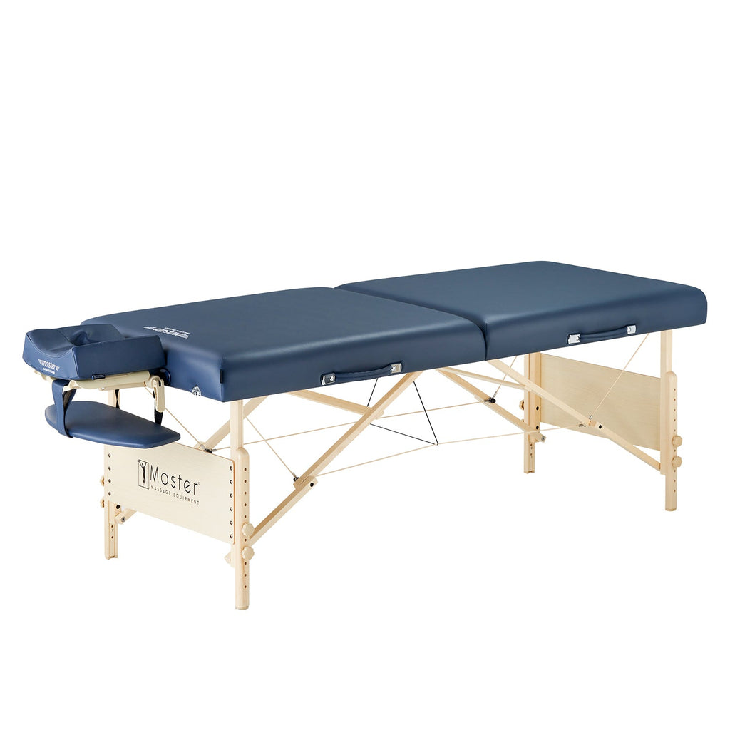 Master Massage 76cm Coronado™ mobiele massagetafel pakket met inklapbaar houten frame - koningsblauw massagebank massagetafel massagebed massagetafel inklapbare massagebank mobiele massagebank therapiebank behandelbank draagbare koffer-massagebank behandelbank draagbare massagebank massagebanken voor huisbezoeken in hoogte verstelbare massagebank schoonheidsbank professionele massagebank massagebank inklapbare bank verzorgingsbank tatoeagebank onderzoeksbank