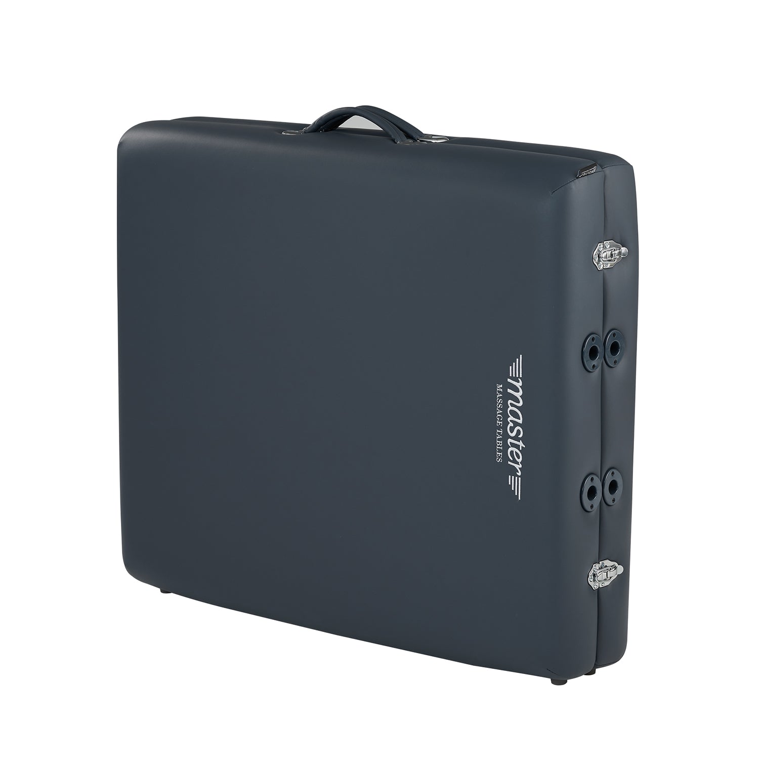 Master Massage 71cm NewPort™ mobiele massagetafel met sfeerverlichtingspakket, inklapbaar houten onderstel - koningsblauw
