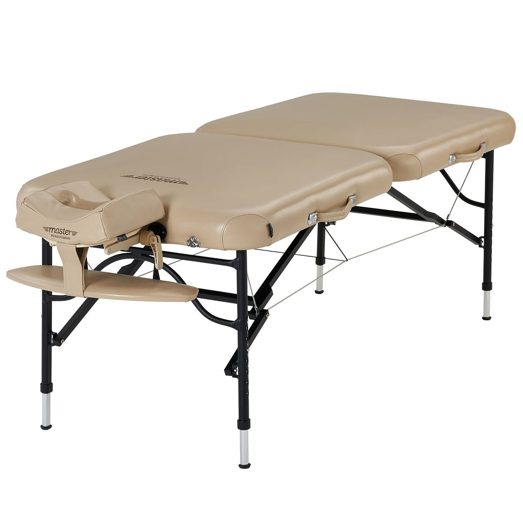 Master Massage 76cm ProAir™ mobiele massagetafel met NanoSkin™ en inklapbaar aluminium frame - beige