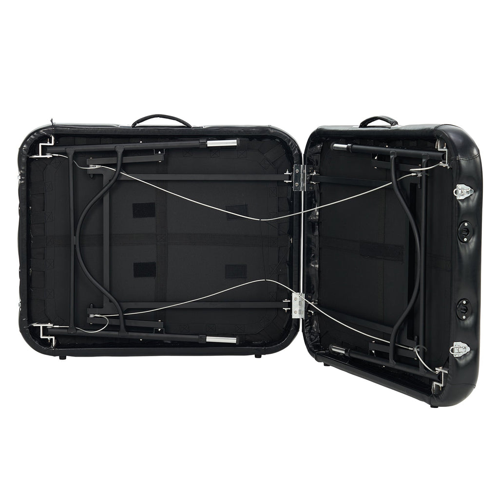 Master Massage 76cm Stratomaster™ mobiele massagetafel met NanoSkin™ en inklapbaar aluminium frame - zwart