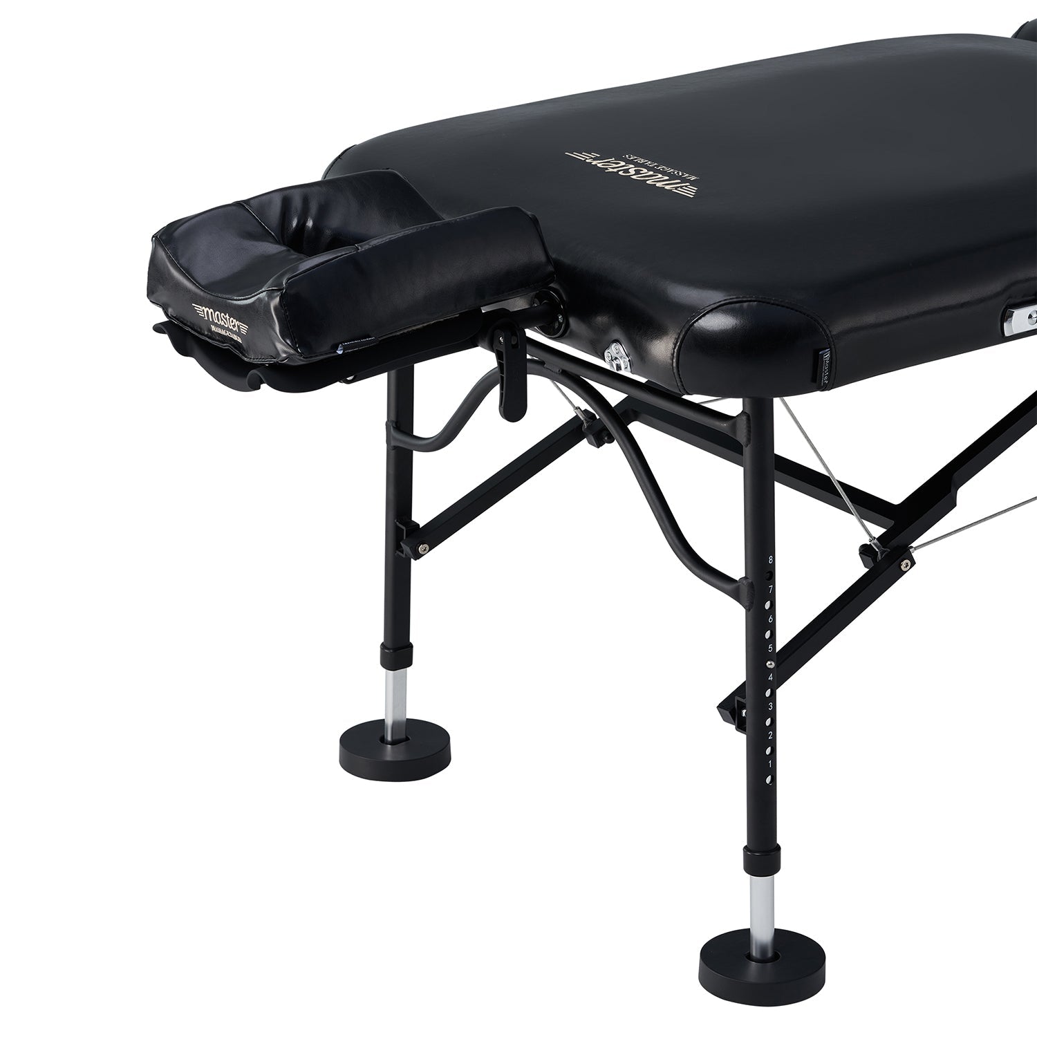 Master Massage 76cm Stratomaster™ mobiele massagetafel met NanoSkin™ en inklapbaar aluminium frame - zwart
