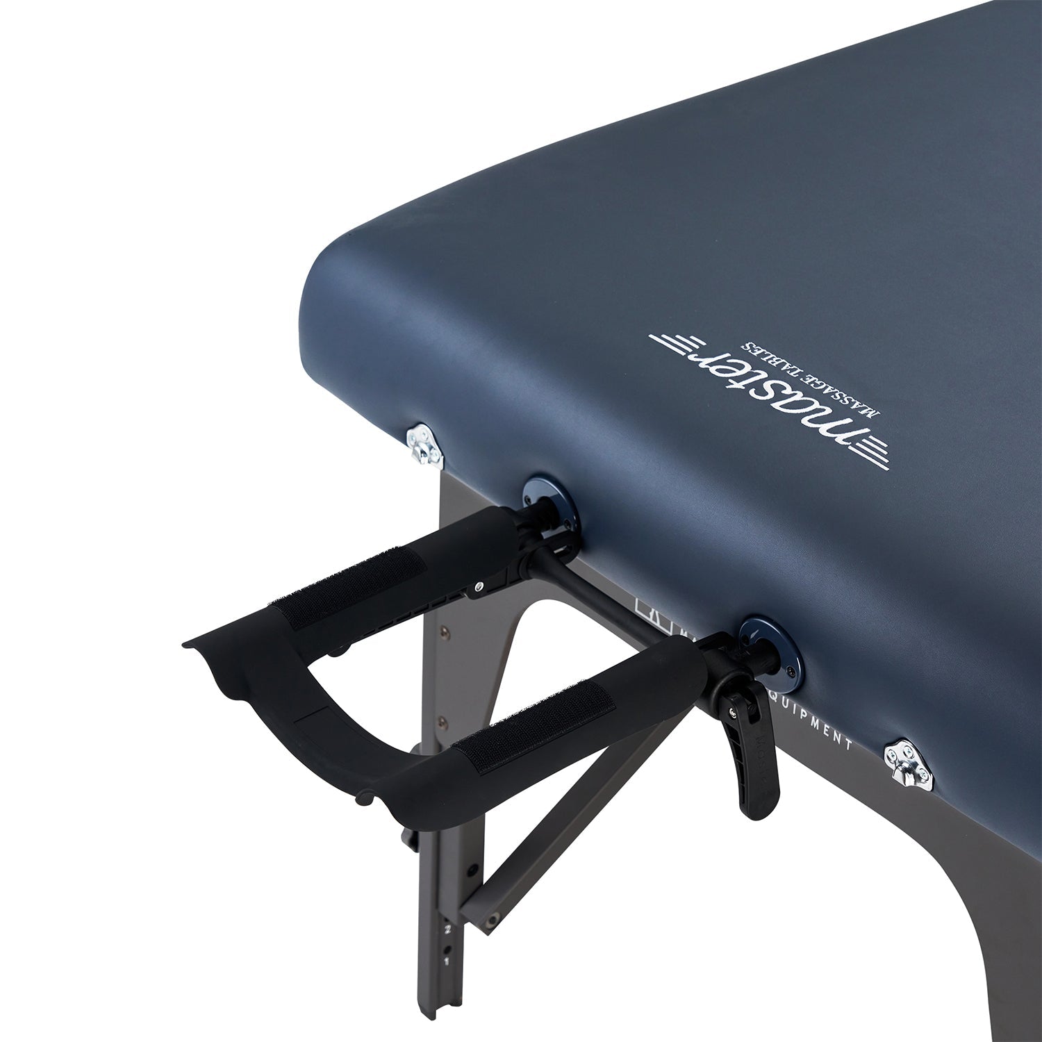 Master Massage Montclair™ mobiele massagetafel met sfeerverlichtingspakket, traagschuim en inklapbaar houten frame - koningsblauw