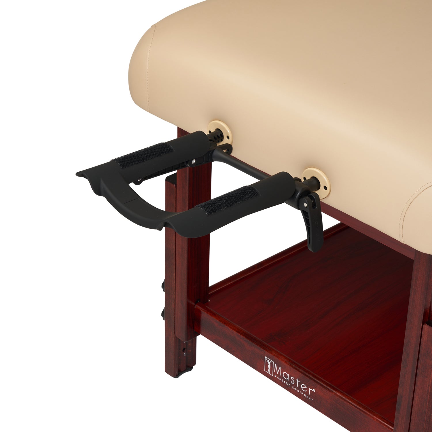 Master Massage 79cm SpaMaster™ Salon stationaire massagetafel met rugleuning, armleuning & traagschuim - beige