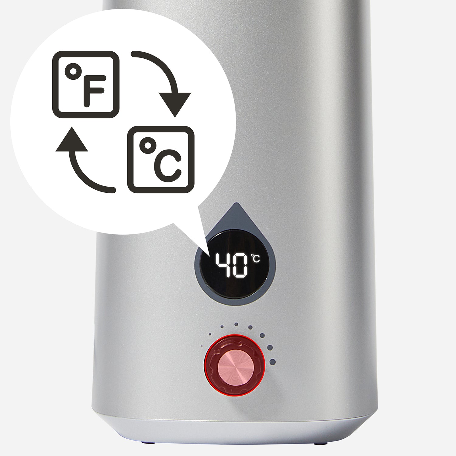 Master Massage Gen-II olieflessenwarmer met temperatuurregelaar en led-display voor massageolie en lotion incl. doseerfles