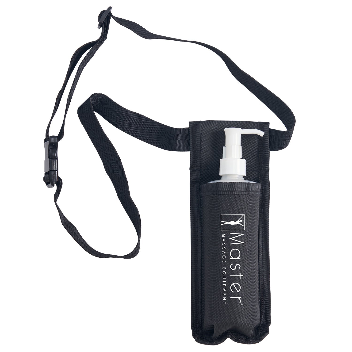 Master Massage olieflessenhouder, olieholster heuptas voor dubbele fles, incl. 2 x doseerfles, ca. 250ml