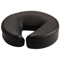 Master Massage hoofdsteunkussen met neusuitsparing, gezichtskussen voor massagetafel, traagschuim met klittenbandsluiting - Zwart