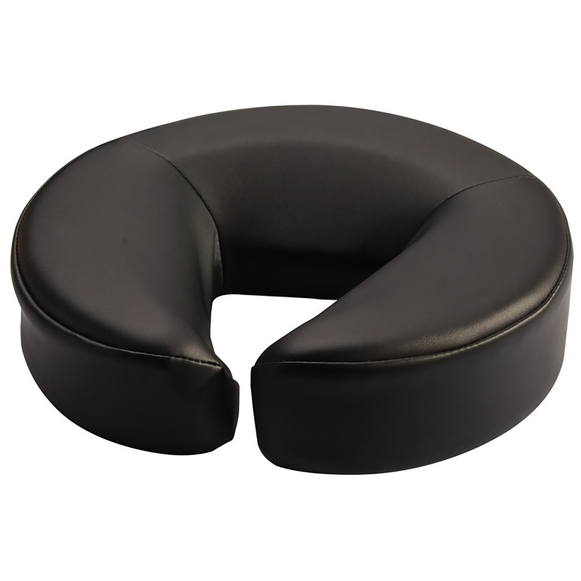 Master Massage hoofdsteunkussen met neusuitsparing, gezichtskussen voor massagetafel, traagschuim met klittenbandsluiting - Zwart