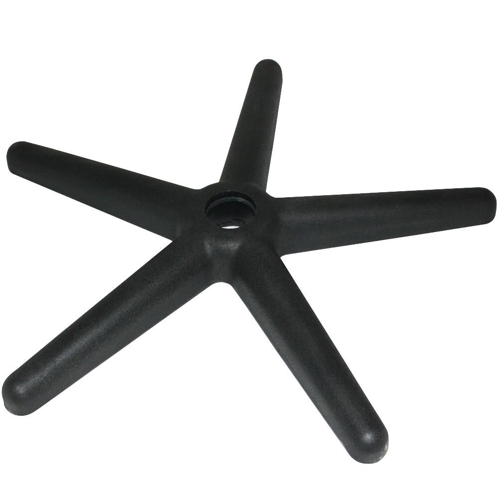 Master Massage Backrest rugleuning, ronde rolkruk met rugleuning, draaibaar, verrijdbaar en in hoogte verstelbaar, zwart
