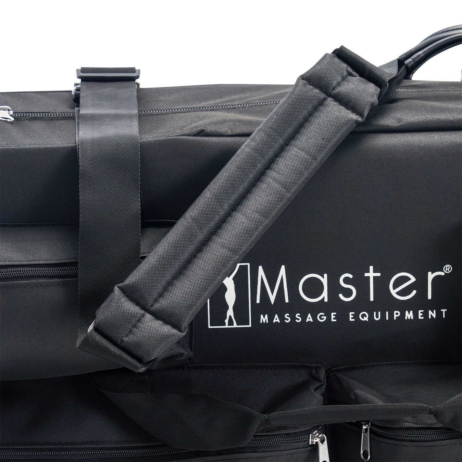 Master Massage transportkoffer met schouderriem & wielen voor massagetafels van 64cm~79cm, nylon, voor nog gemakkelijker transport - zwart