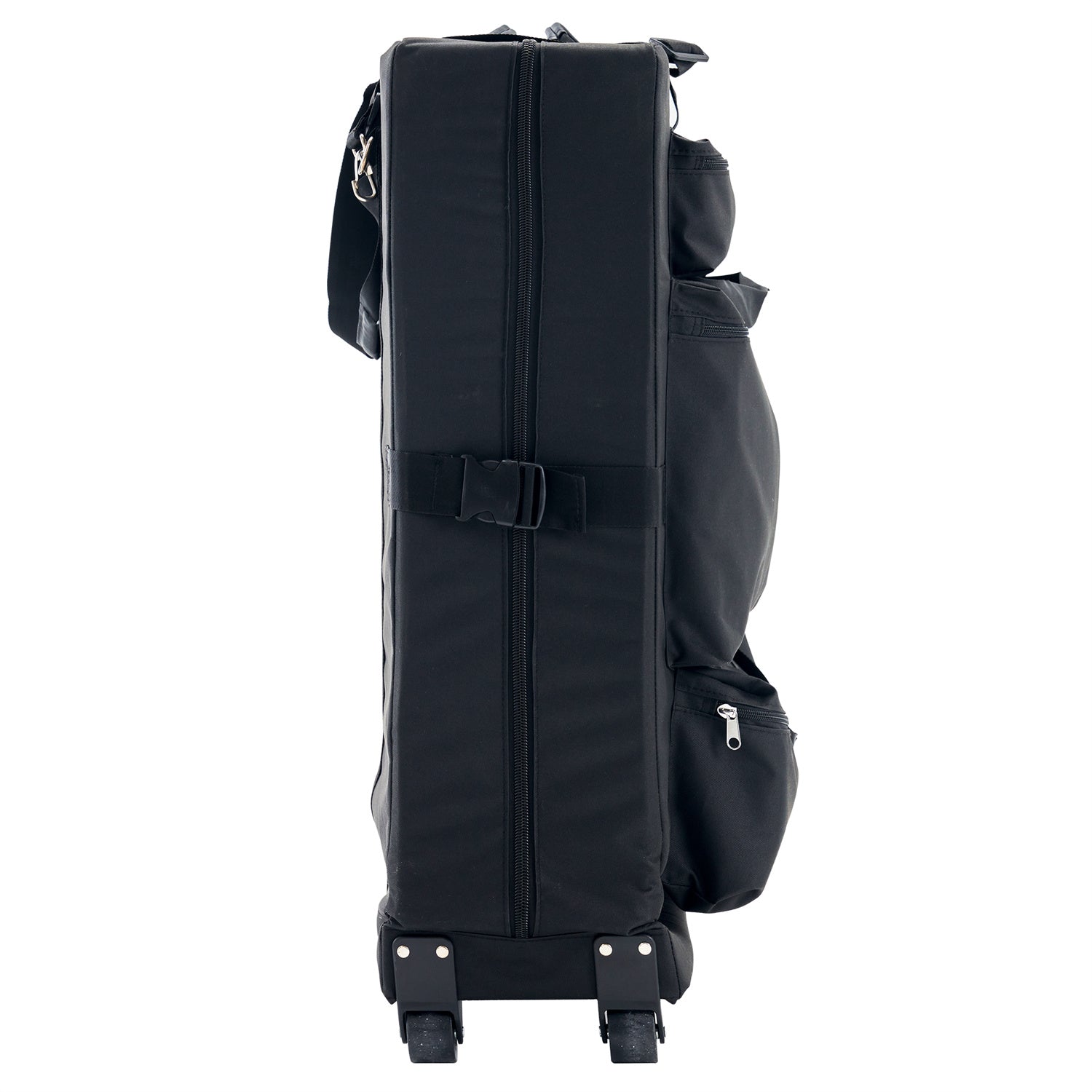 Master Massage transportkoffer met schouderriem & wielen voor massagetafels van 64cm~79cm, nylon, voor nog gemakkelijker transport - zwart