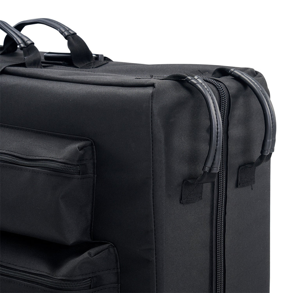 Master Massage transportkoffer met schouderriem & wielen voor massagetafels van 64cm~79cm, nylon, voor nog gemakkelijker transport - zwart