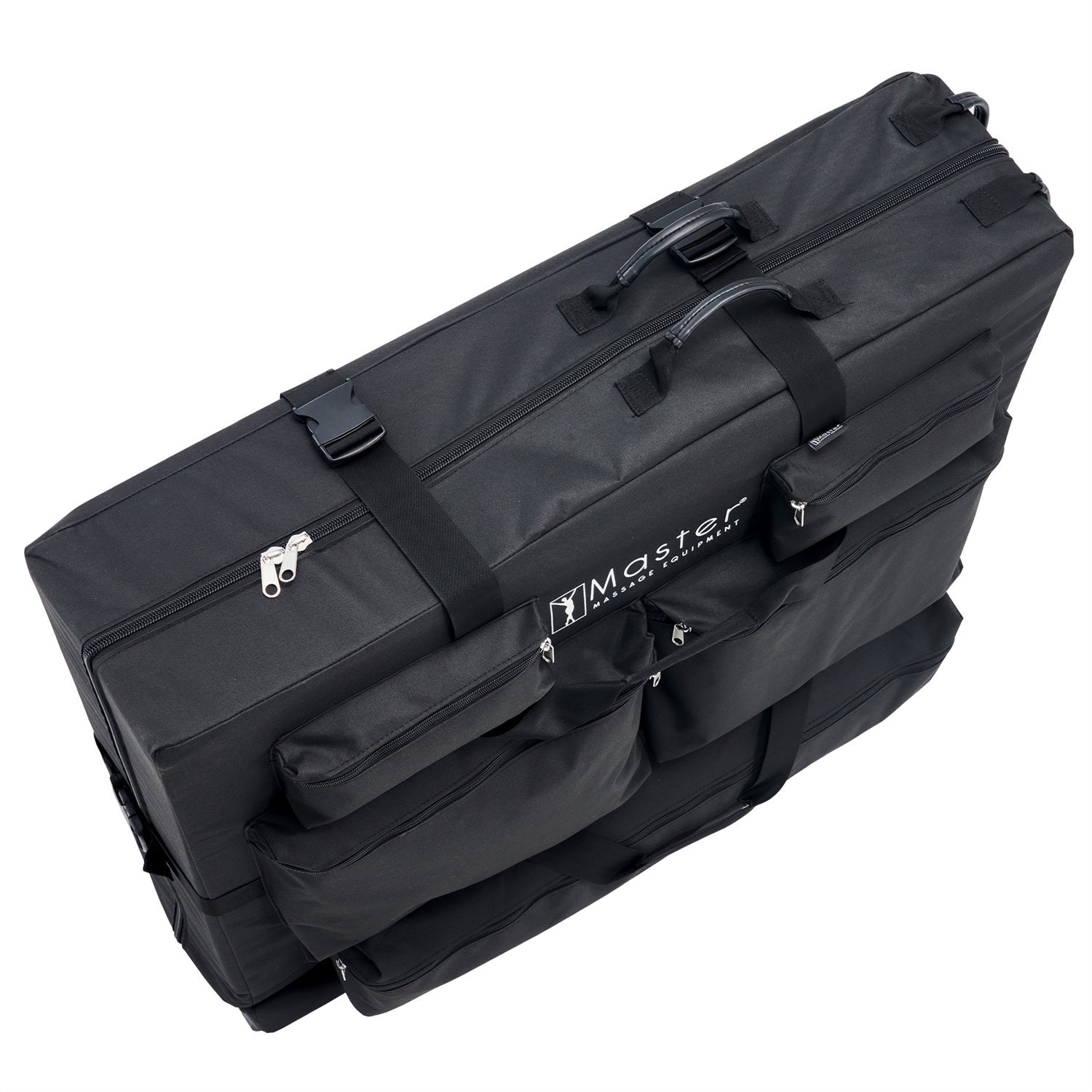 Master Massage transportkoffer met schouderriem & wielen voor massagetafels van 64cm~79cm, nylon, voor nog gemakkelijker transport - zwart