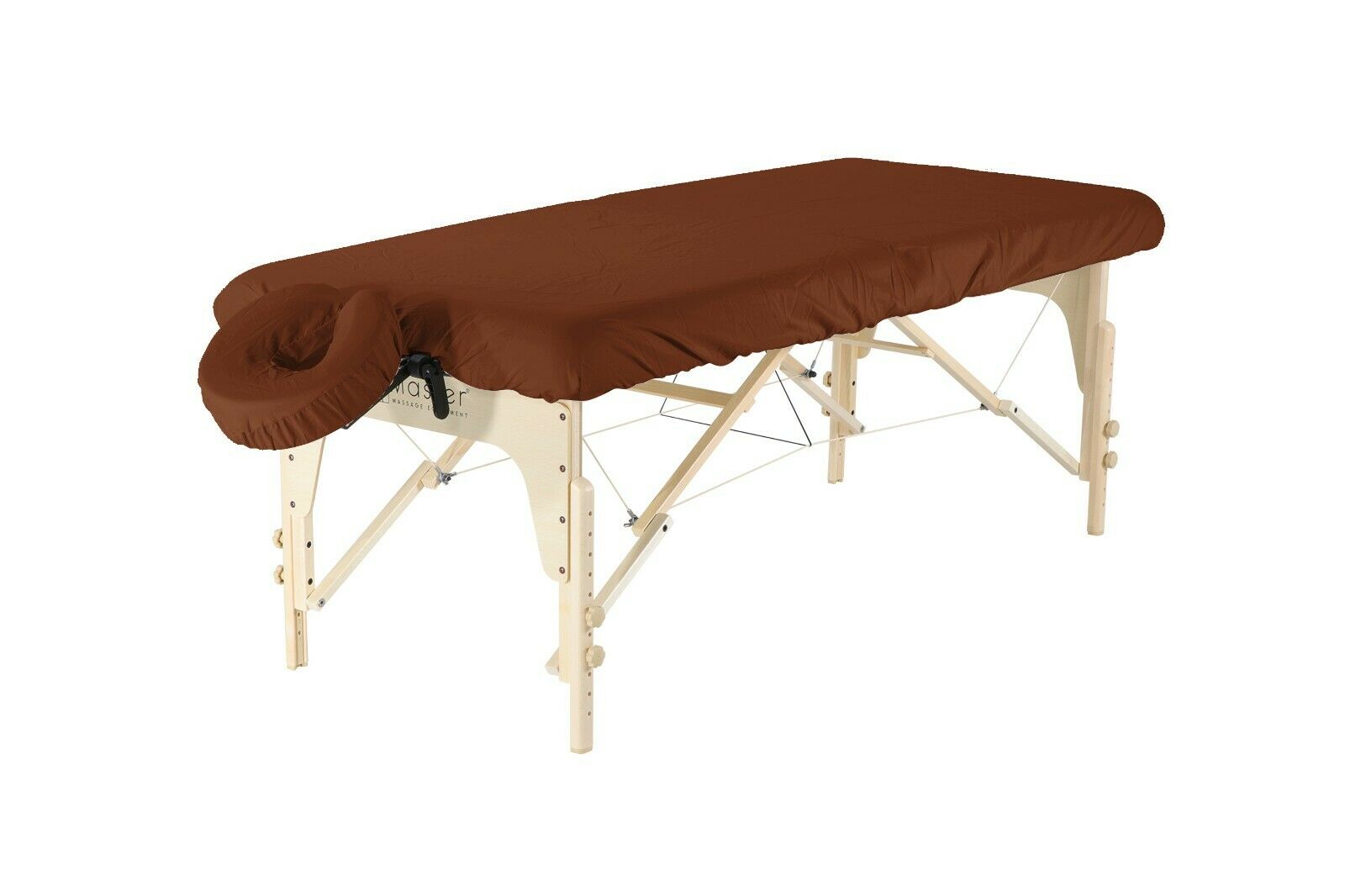 Master Massage Waardigheid & Luxe microvezel hoeslakenset voor massagetafel en hoofdsteun, bruin